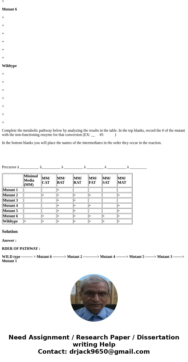 Analyzing a Metabolic Pathway How The Beadle and Tatum Experiment Worked An experiment was performed in order to elucidate the biosynthetic pathway of the forma