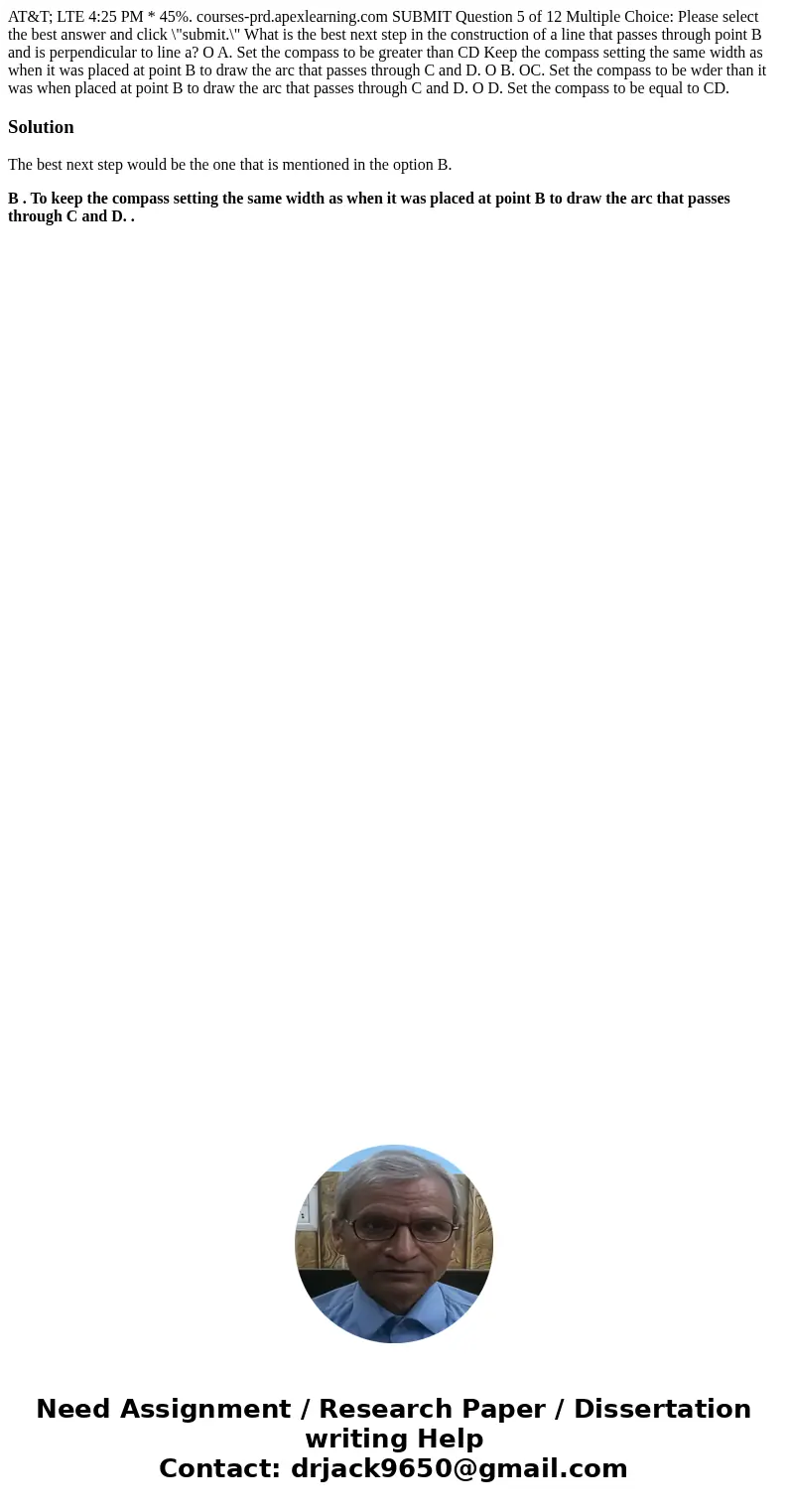 AT&T; LTE 4:25 PM * 45%. courses-prd.apexlearning.com SUBMIT Question 5 of 12 Multiple Choice: Please select the best answer and click \  AT&T; LTE 4:25 PM * 45%. courses-prd.apexlearning.com SUBMIT Question 5 of 12 Multiple Choice: Please select the best answer and click \