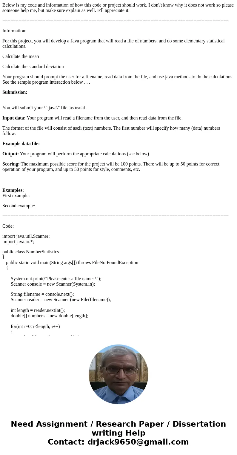 Below is my code and information of how this code or project should work. I don\'t know why it does not work so please someone help me, but make sure explain as