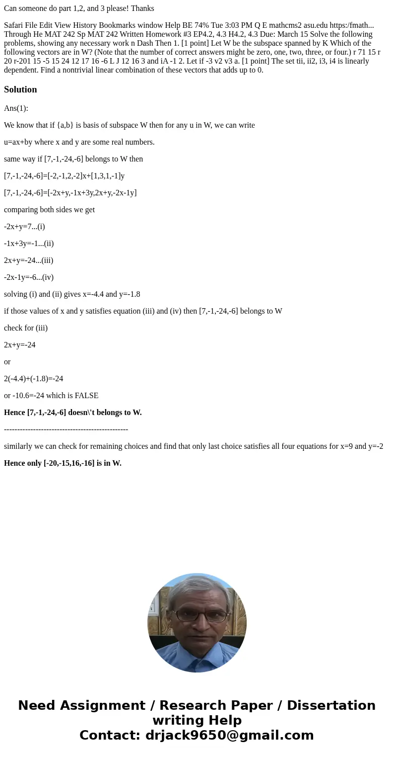 Can someone do part 1,2, and 3 please! Thanks Safari File Edit View History Bookmarks window Help BE 74% Tue 3:03 PM Q E mathcms2 asu.edu https:/fmath... Throug Can someone do part 1,2, and 3 please! Thanks Safari File Edit View History Bookmarks window Help BE 74% Tue 3:03 PM Q E mathcms2 asu.edu https:/fmath... Throug