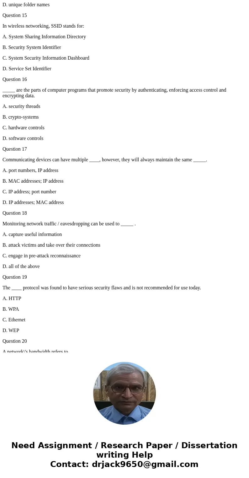 Computer science help! Question 1 Organizations should have policies about what information personnel may reveal to others. Organizations should have policies a Computer science help! Question 1 Organizations should have policies about what information personnel may reveal to others. Organizations should have policies a