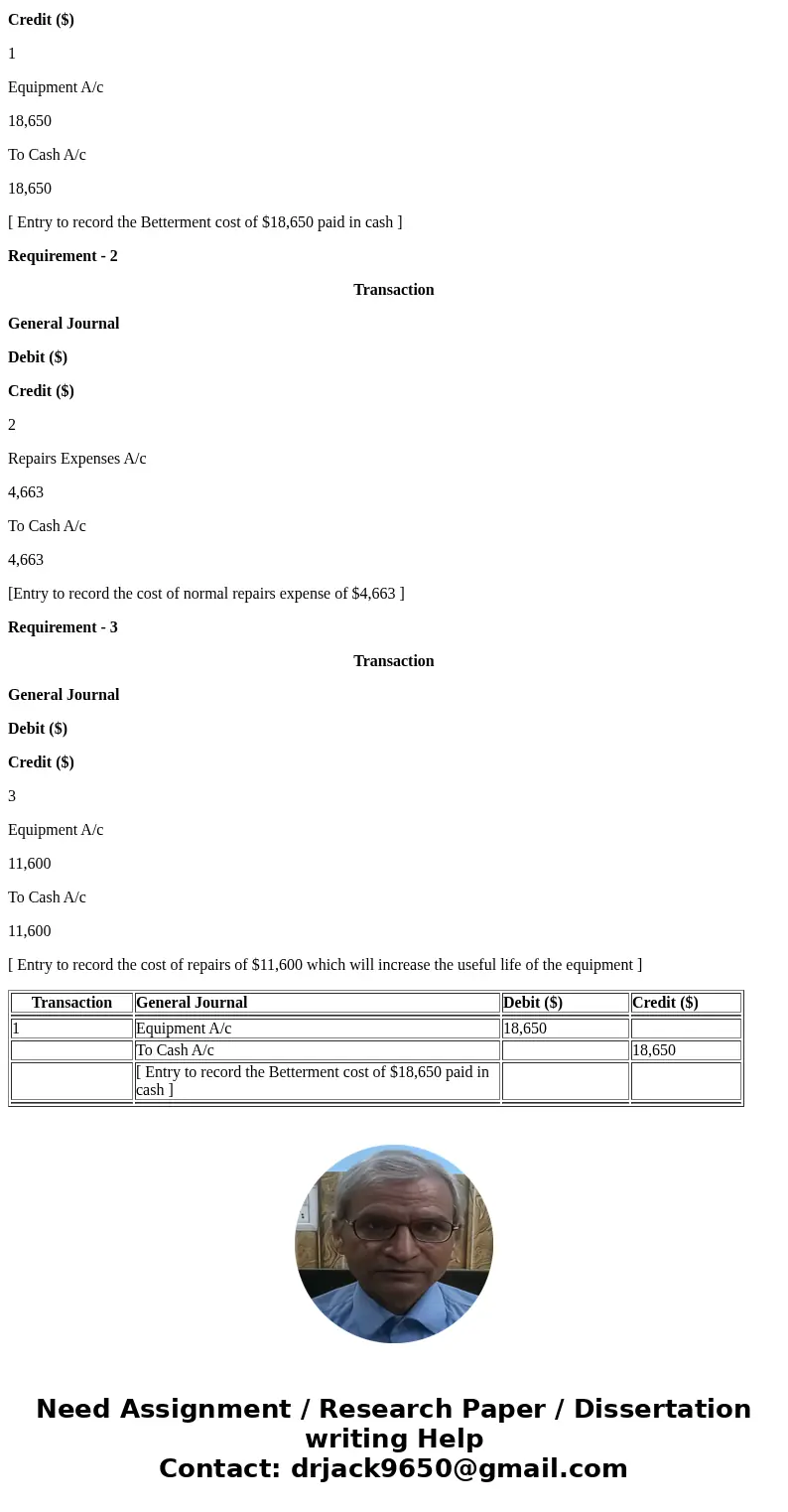  Exercise 10-14 Ordinary repairs, extraordinary repairs, and betterments LO C3 Oki Company pays $297,400 for equipment expected to last four years and have a $3