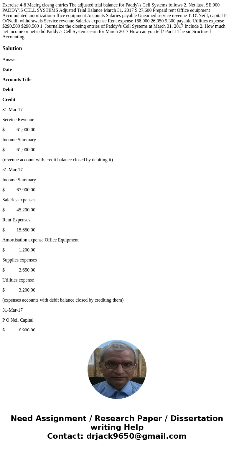 Exercise 4-8 Macirg closng entries The adjusted trial balance for Paddy\'s Cell Systems follows 2. Net lass, SE,900 PADDY\'S CELL SYSTEMS Adjusted Trial Balanc  Exercise 4-8 Macirg closng entries The adjusted trial balance for Paddy\'s Cell Systems follows 2. Net lass, SE,900 PADDY\'S CELL SYSTEMS Adjusted Trial Balanc