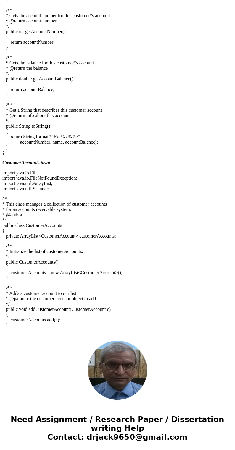 Finish the CustomerAccountTransactions program that reads customer accounts receivable data from a file and then applies a series of transactions to the account