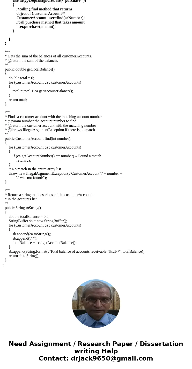 Finish the CustomerAccountTransactions program that reads customer accounts receivable data from a file and then applies a series of transactions to the account