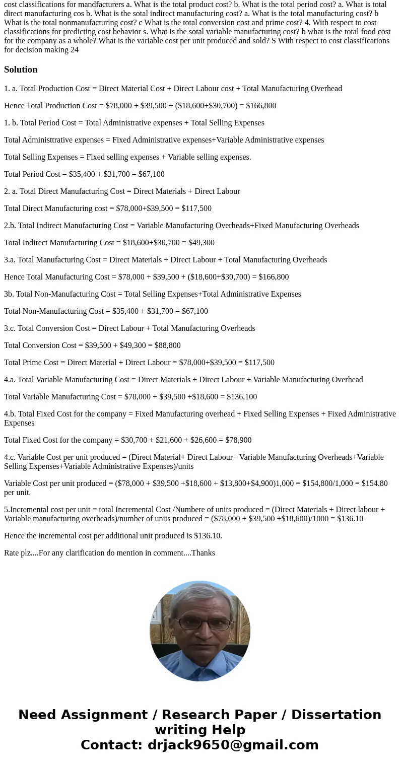  hapter 1 Problems 2 Dozier Company produced and sold 1000 units during its first month of operations. It reported the following costs and expenses for the mont