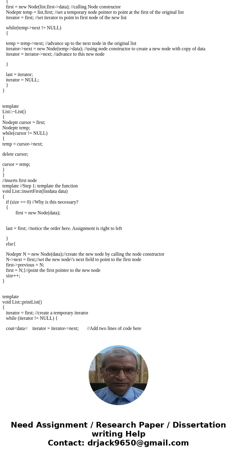 In C++ Write a recursive function to determine whether or not a Linked List is in sorted order (smallest value to largest value). Add the following function pro