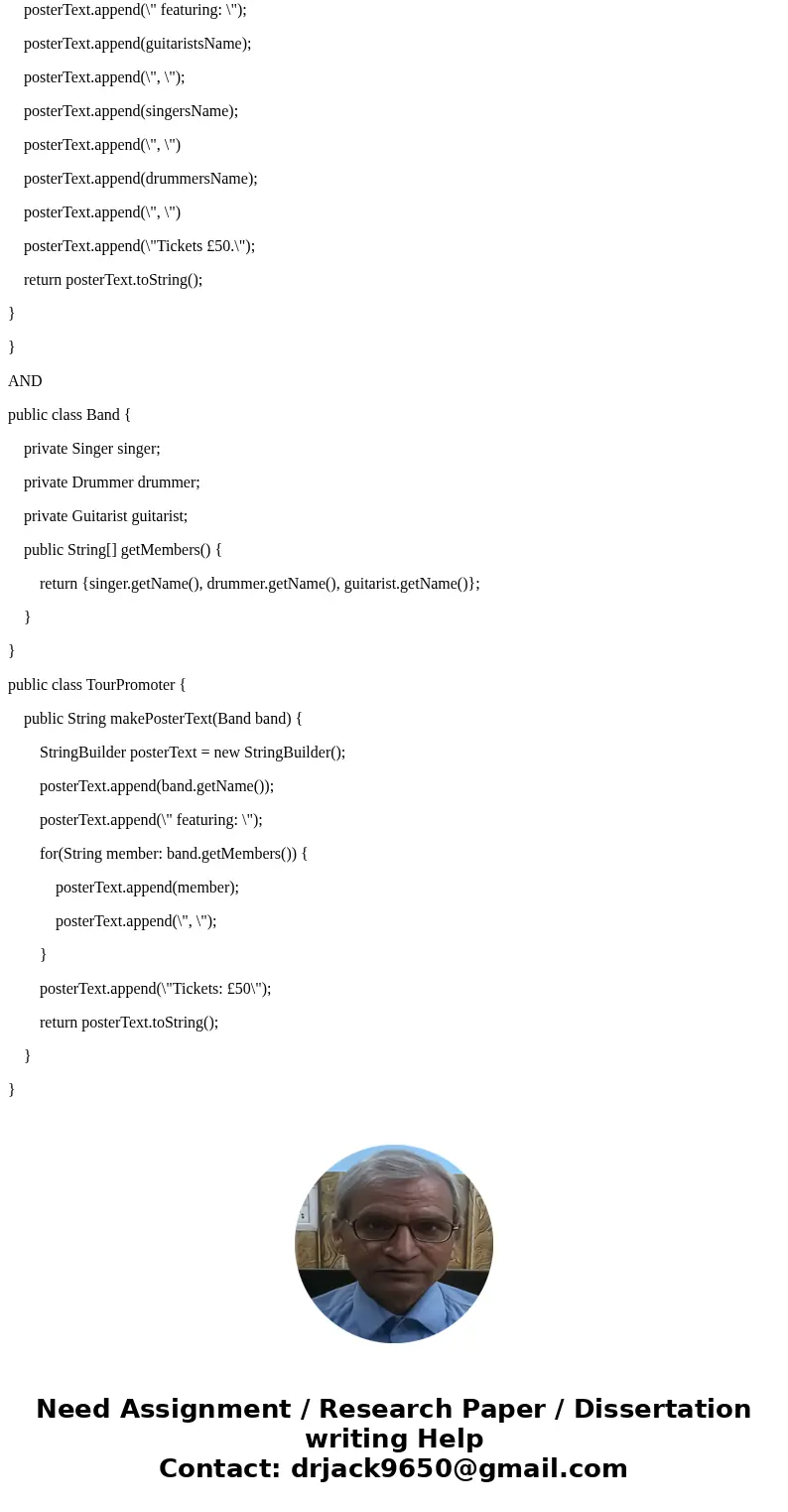 In Java: Program needs -App class that contains: your main() method an array of 5 Band objects A write() method that writes the bands with the top 2 highest sco
