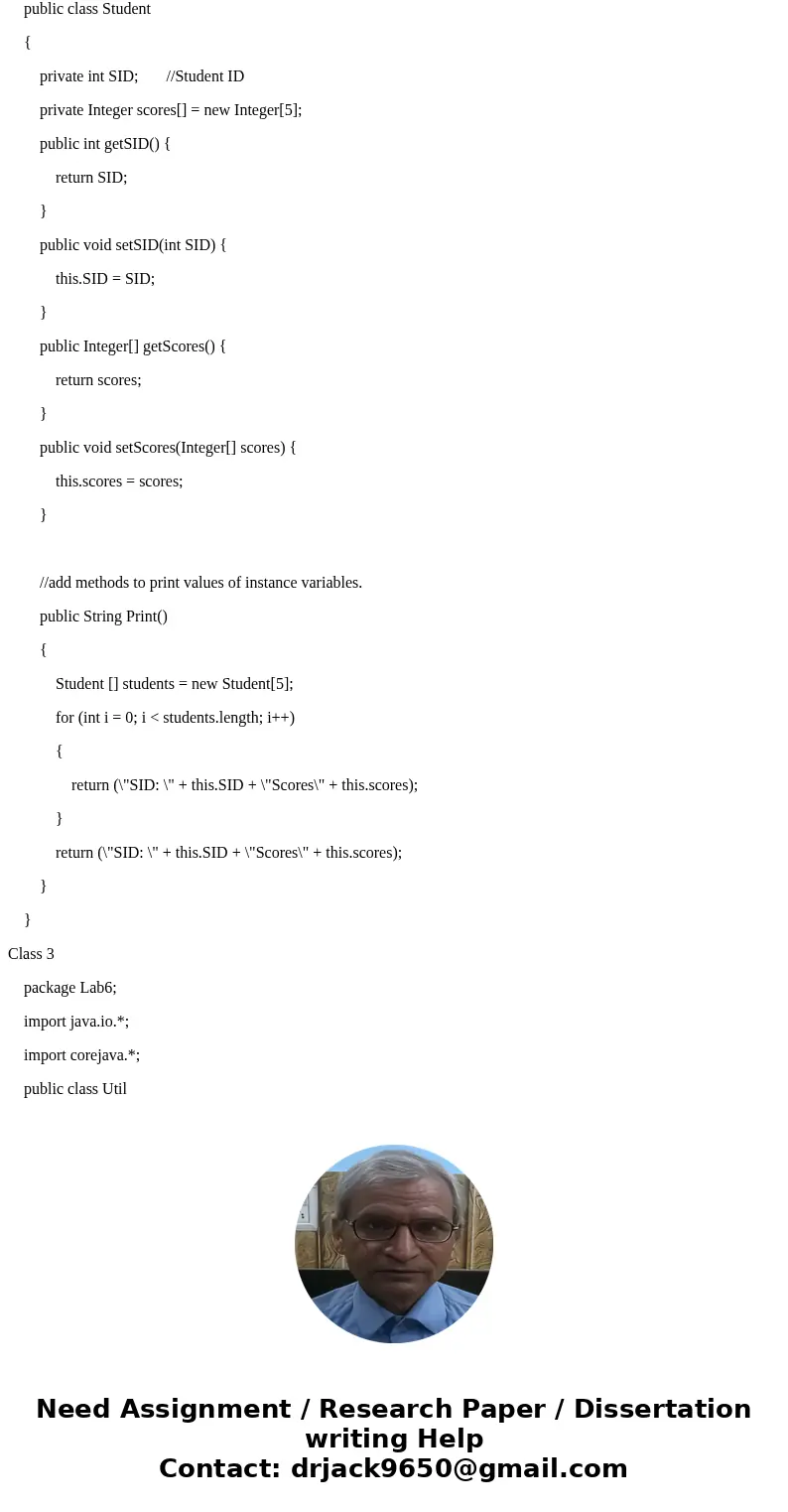 [JAVA] Write a program to perform statistical analysis of scores for a class of students.The class may have up to 40 students.There are five quizzes during the 