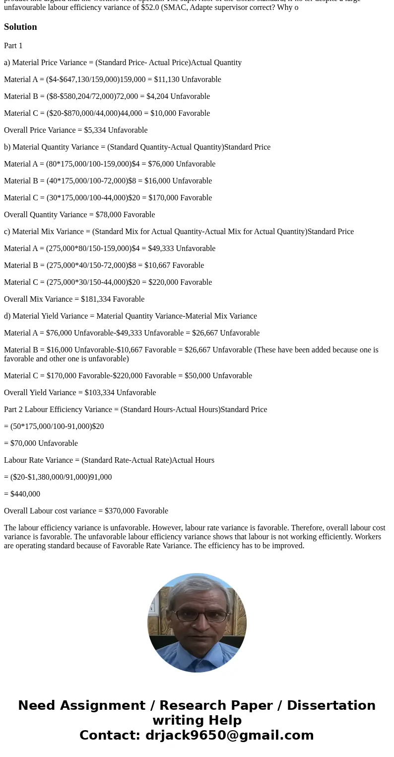  le preceding data for the 2 Mix and Yield Variances ILO8 uses three sec CISE se three secret materials-A. B. and C-to produce its product. called Corzon. Divis
