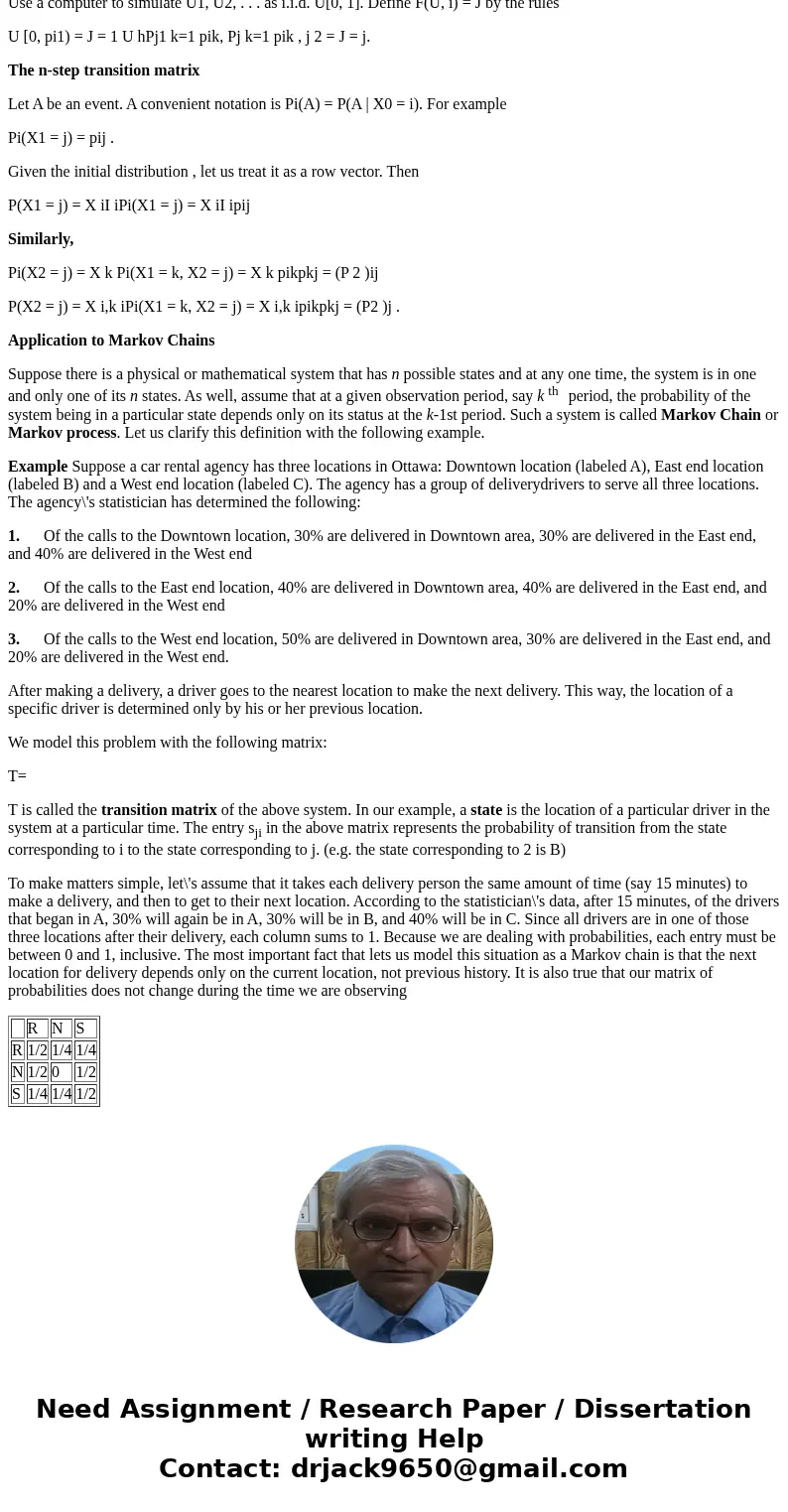 Markov Chains question involving transition probabilities. Please help! A hard drive in a data center lasts k periods before failing with probability for be the Markov Chains question involving transition probabilities. Please help! A hard drive in a data center lasts k periods before failing with probability for be the