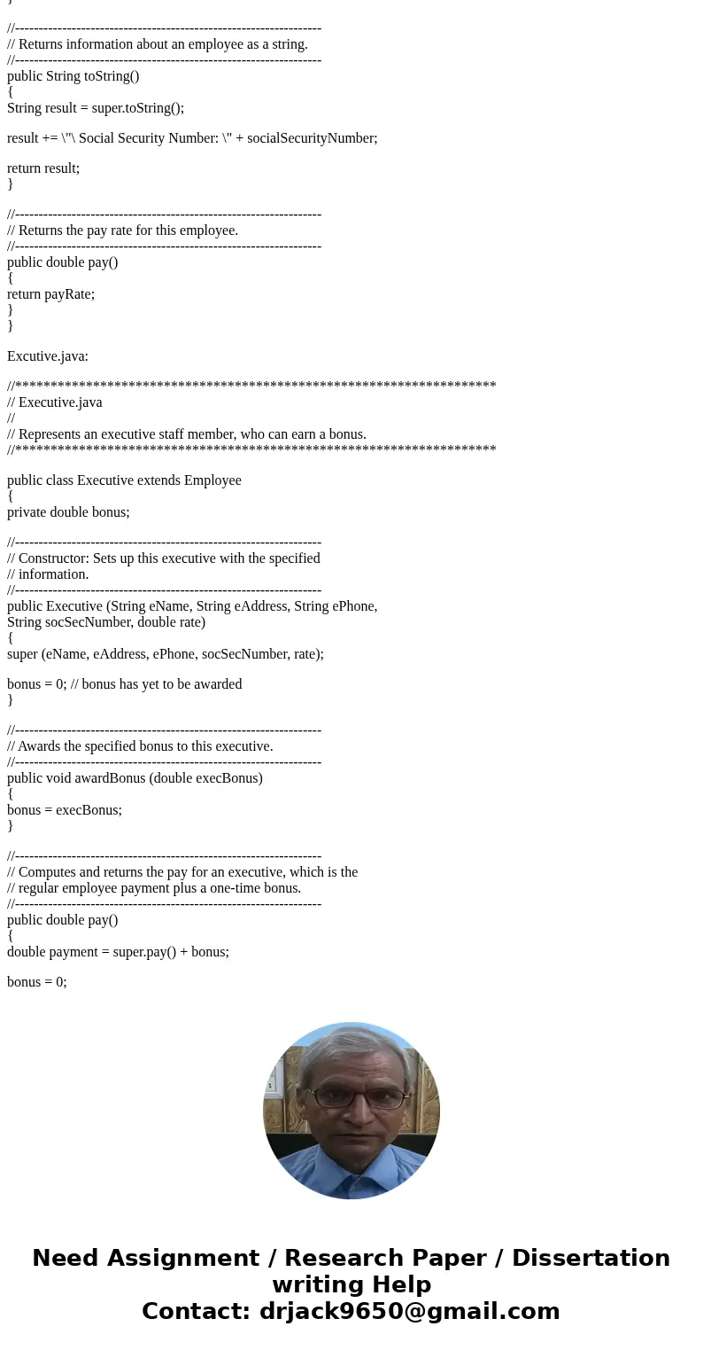 PLEASE ANSWER ALL THREE PARTS, DO NOT SKIP ANY OF THEM! Refer to the StaffMember class hierarchy Diagram, write a main program to perform following specificatio PLEASE ANSWER ALL THREE PARTS, DO NOT SKIP ANY OF THEM! Refer to the StaffMember class hierarchy Diagram, write a main program to perform following specificatio