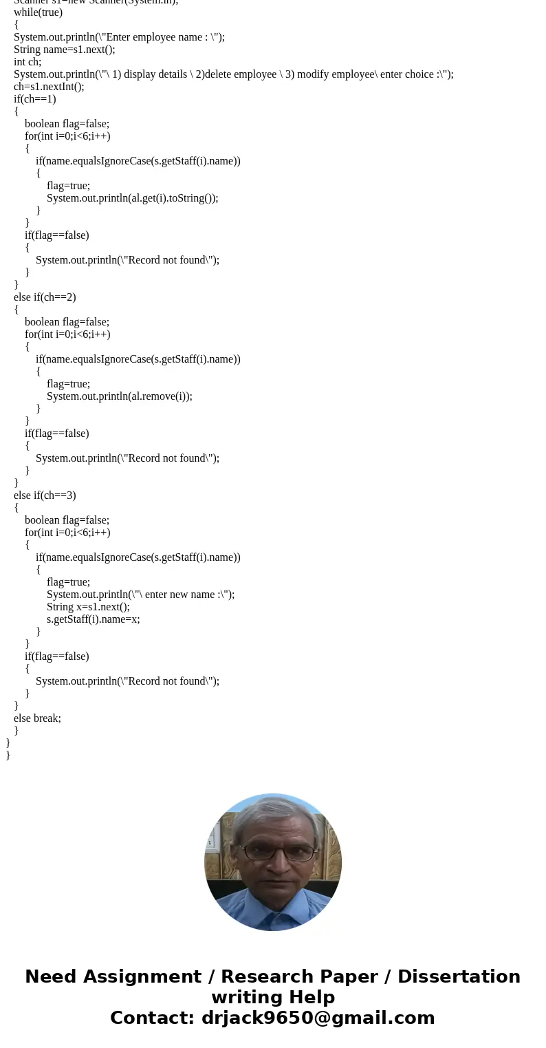 PLEASE ANSWER ALL THREE PARTS, DO NOT SKIP ANY OF THEM! Refer to the StaffMember class hierarchy Diagram, write a main program to perform following specificatio PLEASE ANSWER ALL THREE PARTS, DO NOT SKIP ANY OF THEM! Refer to the StaffMember class hierarchy Diagram, write a main program to perform following specificatio