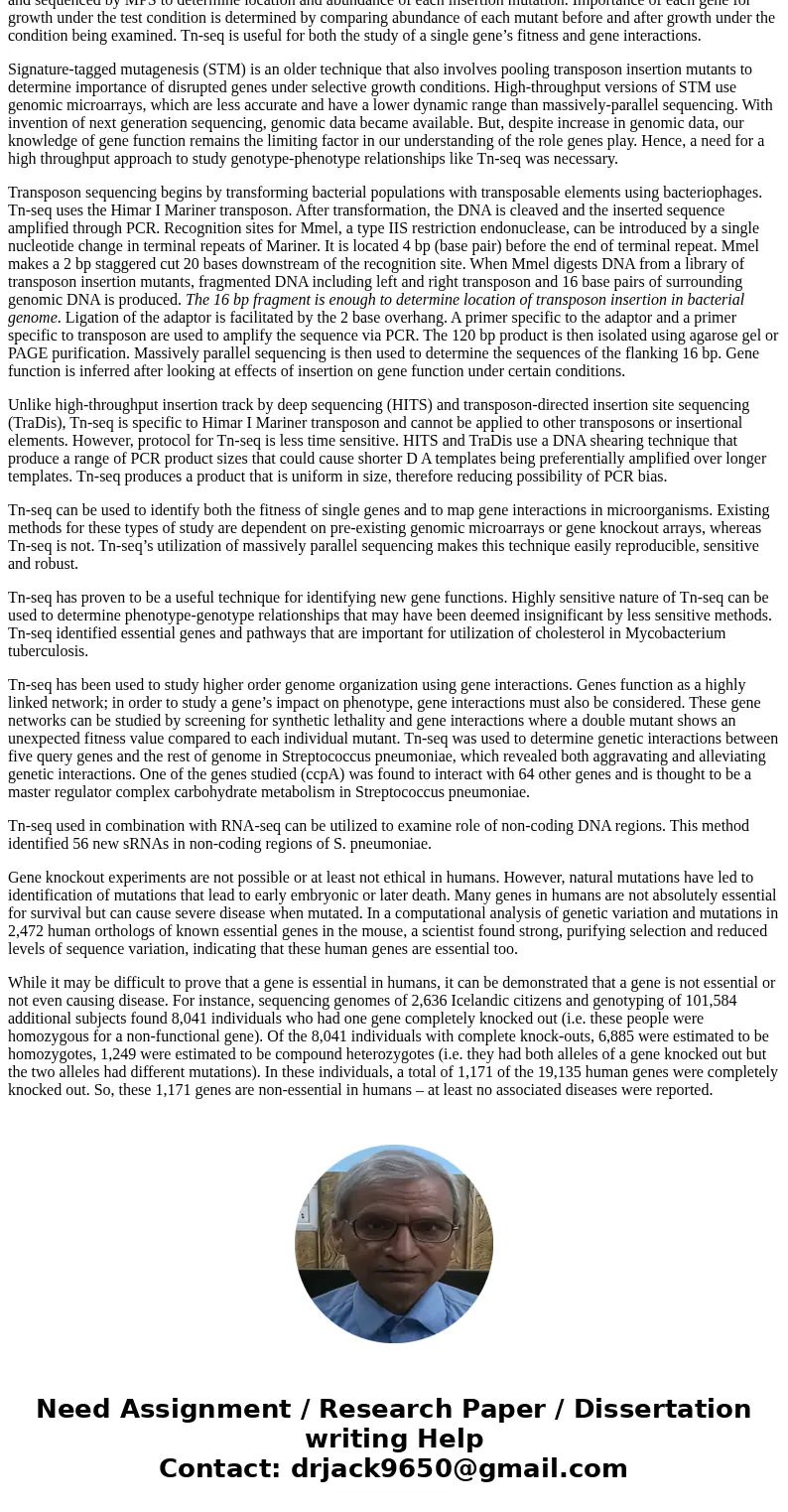 Please describe in detail a. How to create and to use a transposone knock-out library in E.coli. in order to find genes involved in motility. b. How to create   Please describe in detail a. How to create and to use a transposone knock-out library in E.coli. in order to find genes involved in motility. b. How to create