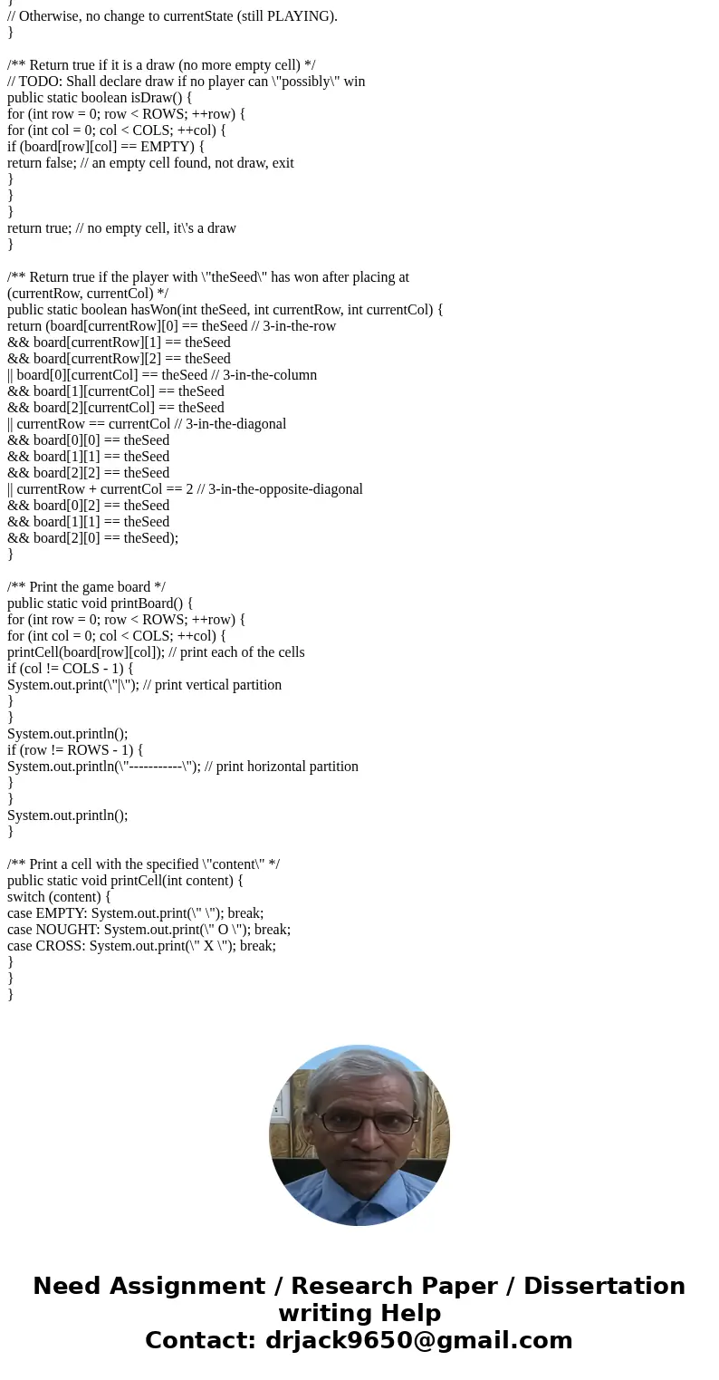 Please help in Java: I need to make a tic tac toe game in Java using a 2d array and I am having trouble switching back and forth for the X and O. The first play