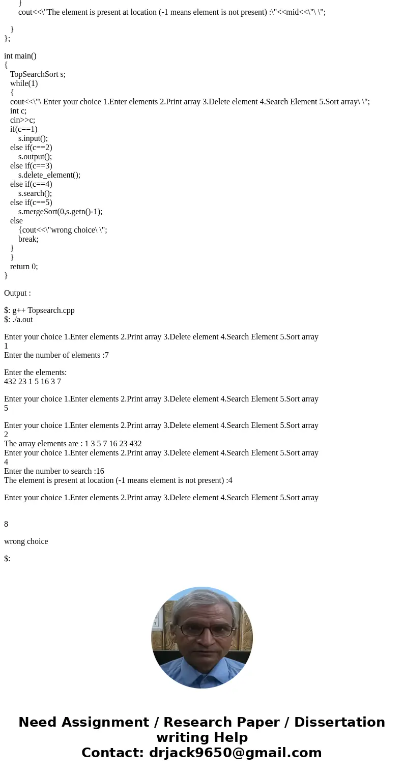 Please I need help with this... in C++ Please attach with a successful printscreen. **************************************************************************** Please I need help with this... in C++ Please attach with a successful printscreen. ****************************************************************************