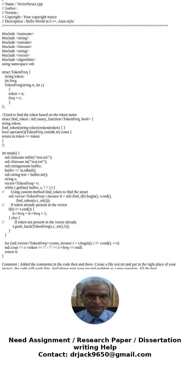 Problem 1.Given a string variable string s; initialize the value of s by receiving a paragraph in English text from the standard input cin. You could assume tha