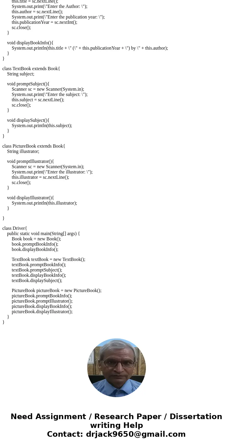 Python 3 I. Overview This checkpoint is intended to help you practice the syntax of basic inheritance. In looking at the collection of books next to your bed, y