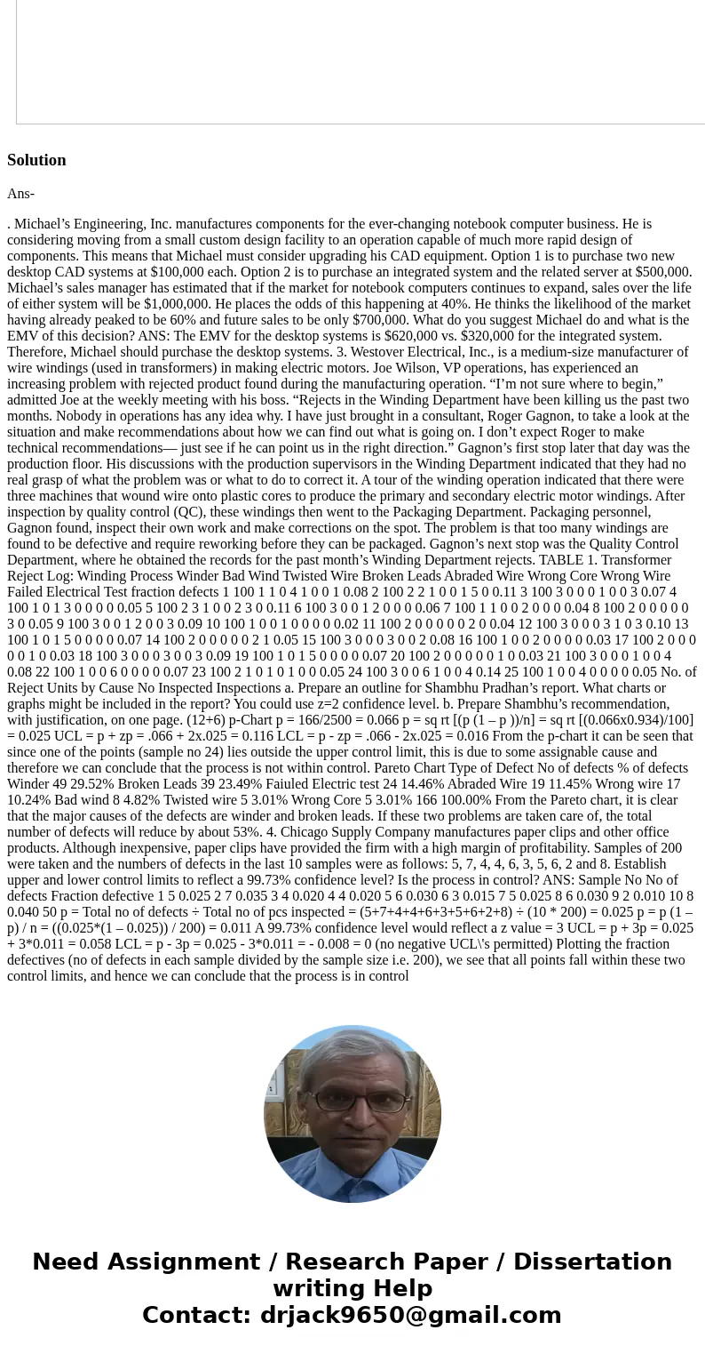 Resistors for electronic circuits are manufactured on a high-speed automated machine. The machine is set up to produce a large run of resistors of 1,000 ohms ea