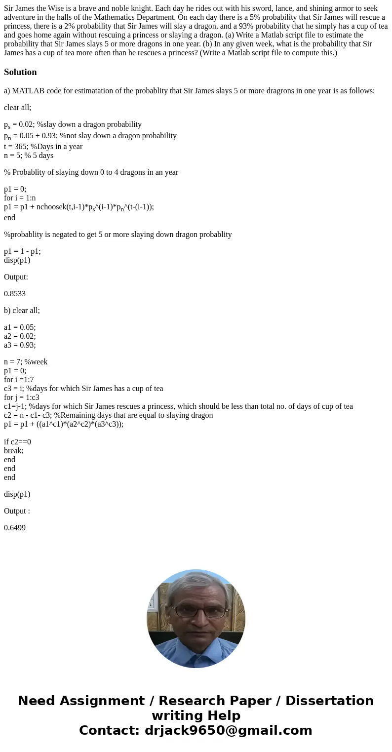  Sir James the Wise is a brave and noble knight. Each day he rides out with his sword, lance, and shining armor to seek adventure in the halls of the Mathematic