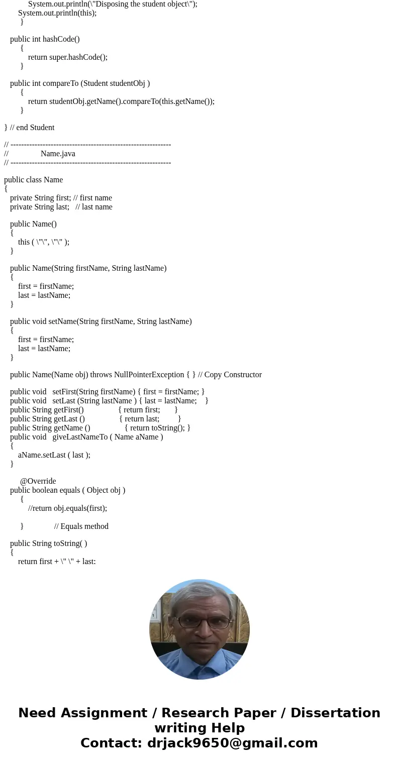 // ---------------------------------------------------------- // Student.java // ---------------------------------------------------------- public class Student