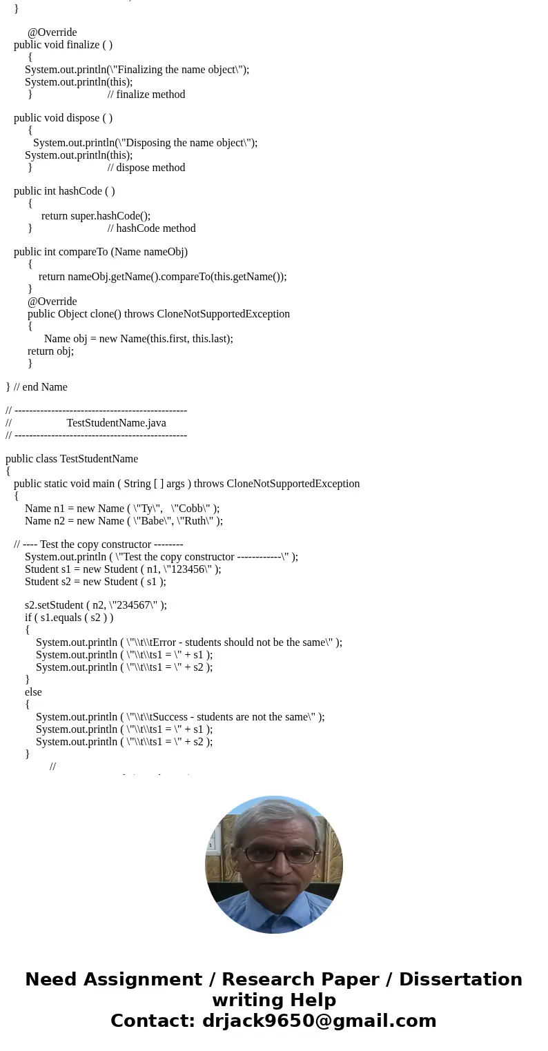 // ---------------------------------------------------------- // Student.java // ---------------------------------------------------------- public class Student