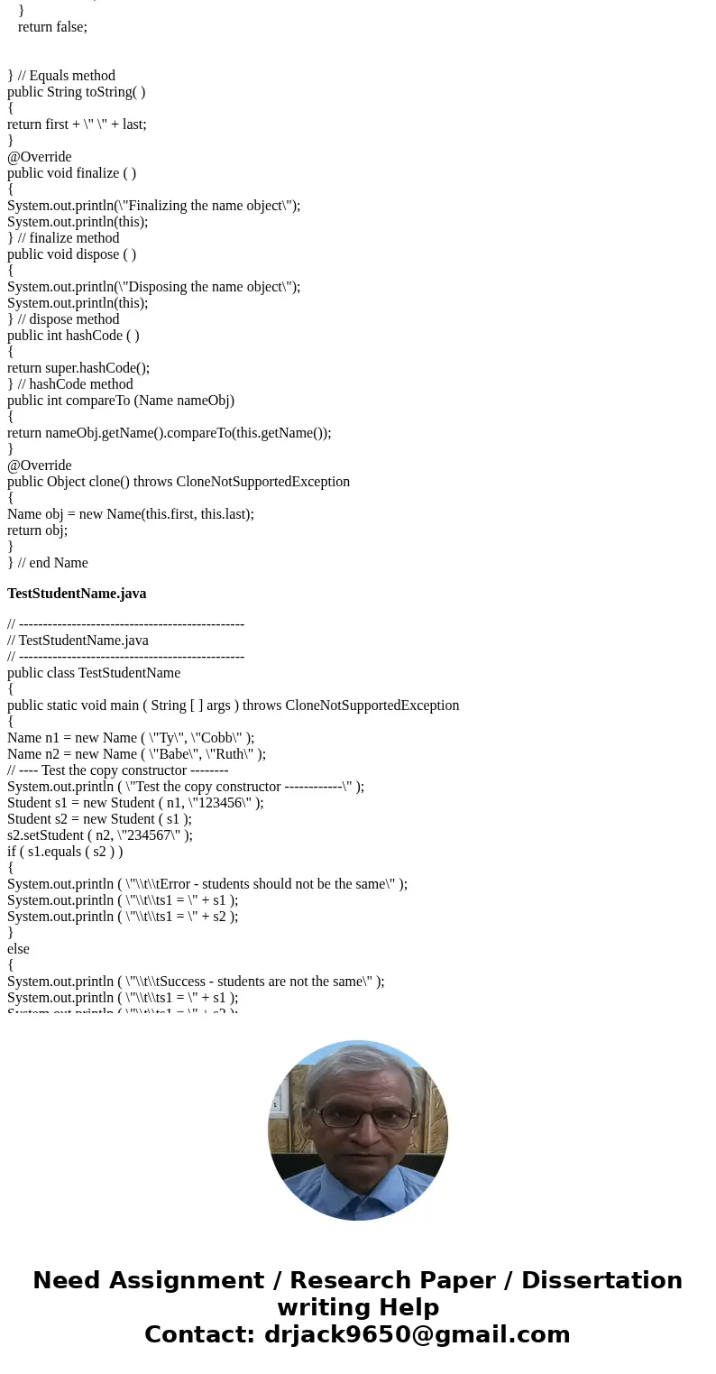 // ---------------------------------------------------------- // Student.java // ---------------------------------------------------------- public class Student