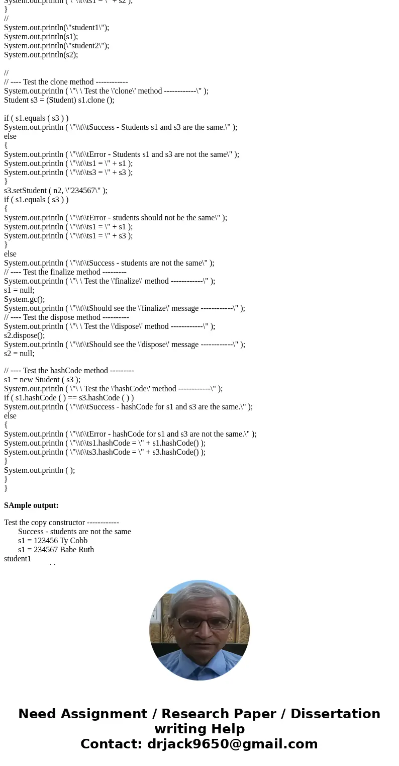 // ---------------------------------------------------------- // Student.java // ---------------------------------------------------------- public class Student