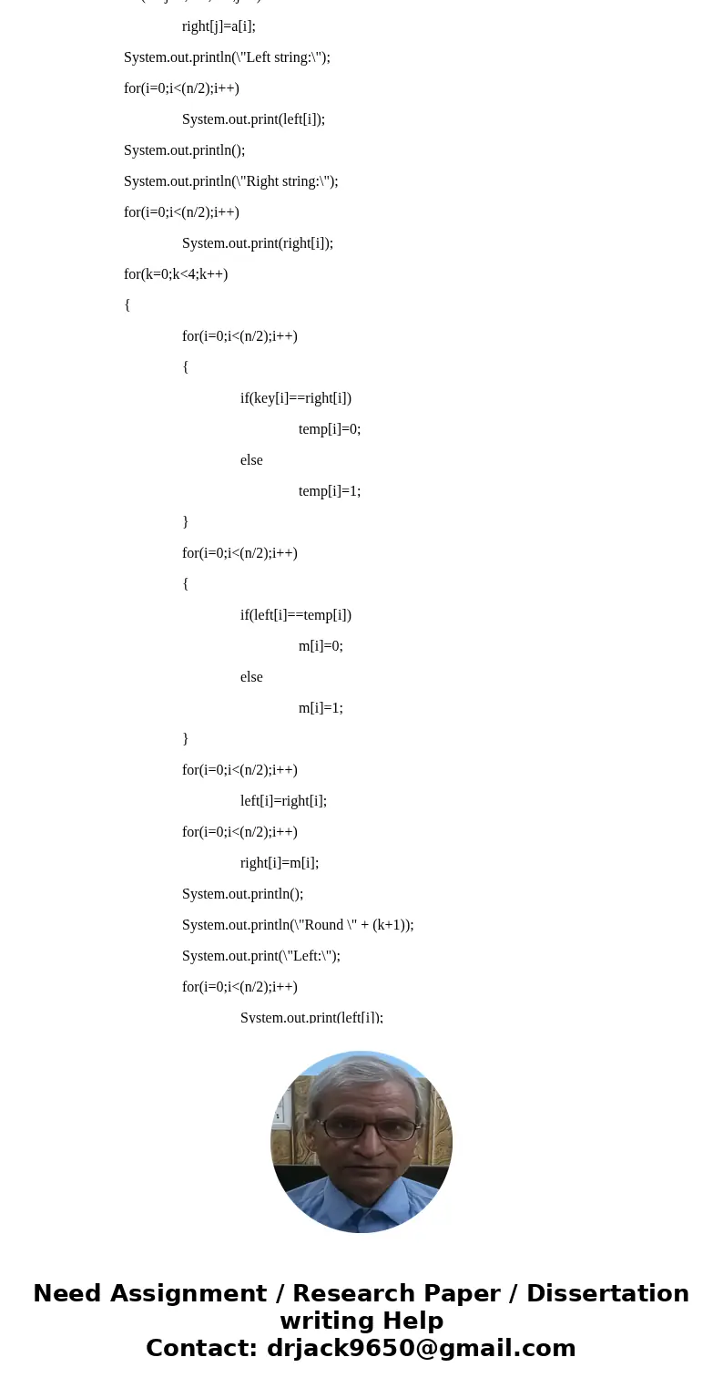  The objective of this programming assignment is to design and implement an encryption/decryption scheme. Consider the following encryption scheme: Initially, t