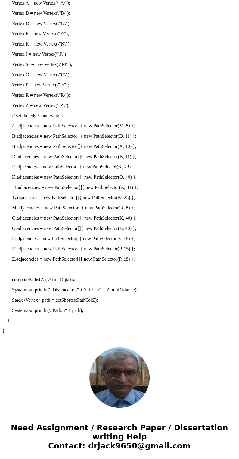This lab is about finding a path from some source city to a destination city. Cities are represented by the City enum in the provided jar file. CitySelector is 
