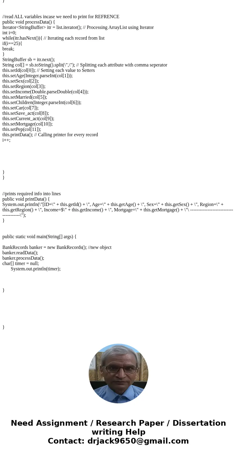 To write a program that performs data analysis from class objects PROJECT DESCRIPTION Bank is in desperate need of analytics from its clients for its loan appl  To write a program that performs data analysis from class objects PROJECT DESCRIPTION Bank is in desperate need of analytics from its clients for its loan appl