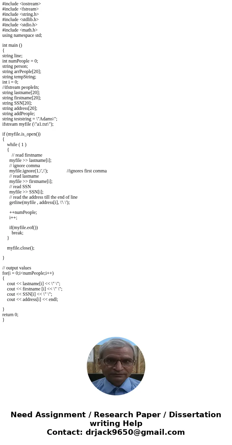 When using get line why aren\'t my arrays picking up the values int main () { string line; int numPeople = 0; string person; string arrPeople[20]; string tempSt