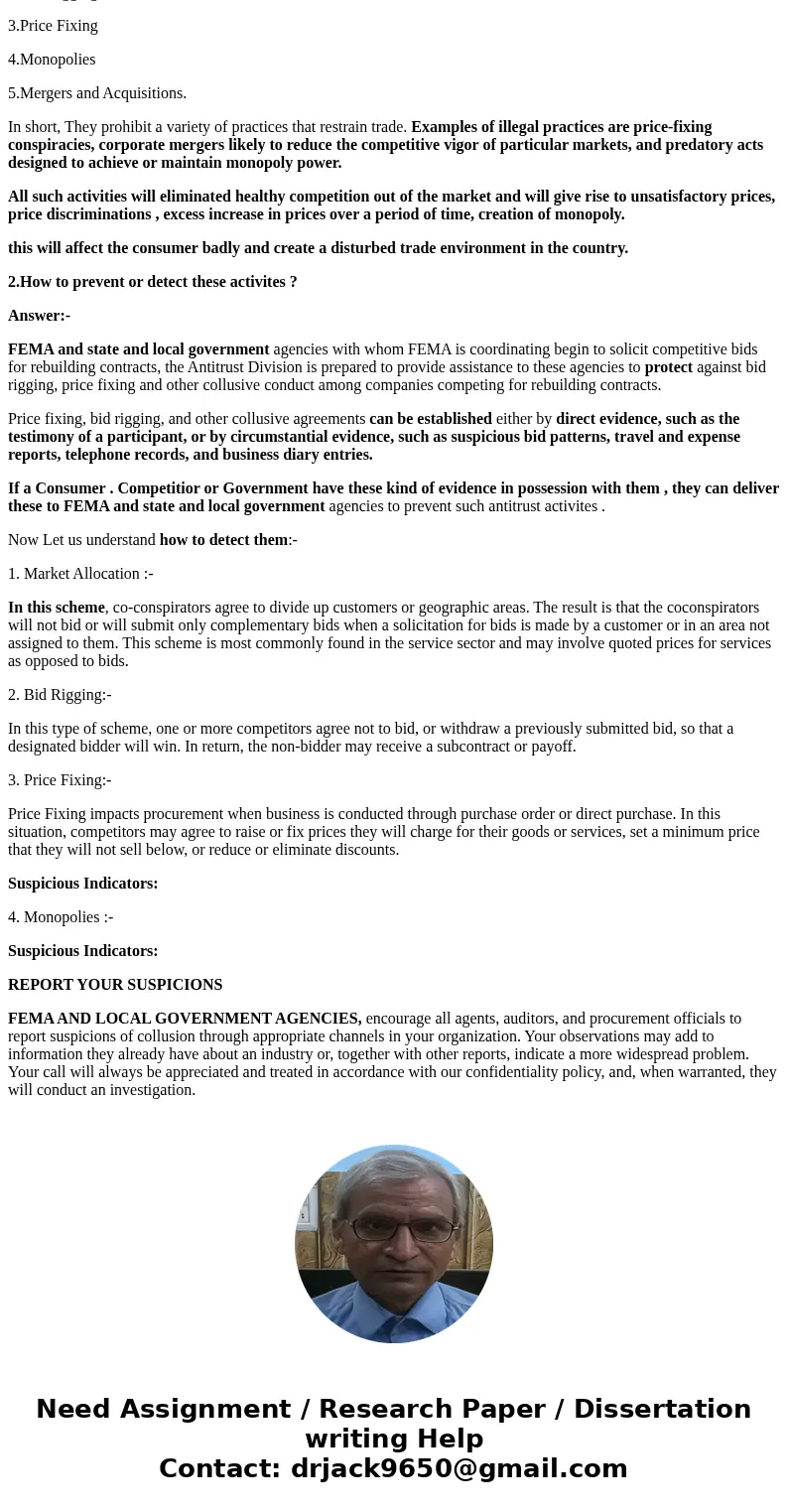 Why is Antitrust activity so harmful to consumers and the economy? What, if anything, can consumers, competitors, or or the government due to prevent or detect  Why is Antitrust activity so harmful to consumers and the economy? What, if anything, can consumers, competitors, or or the government due to prevent or detect