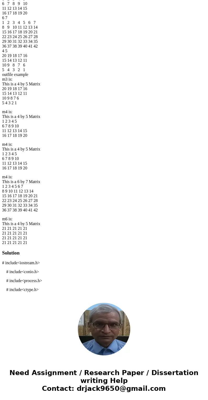 You will implement the Matrix class: class matrix { public: matrix(); // Copy ctor, assignment operator, destructor // friend operator+ adds two matrices, retur