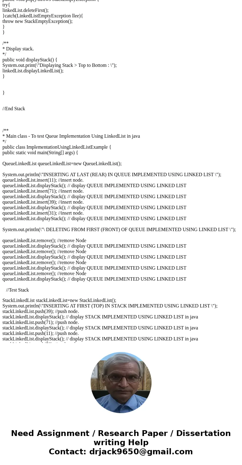 Your objective for this assignment is to implement both the stack and queue data structures in java. You will start by downloading the template files from Black Your objective for this assignment is to implement both the stack and queue data structures in java. You will start by downloading the template files from Black
