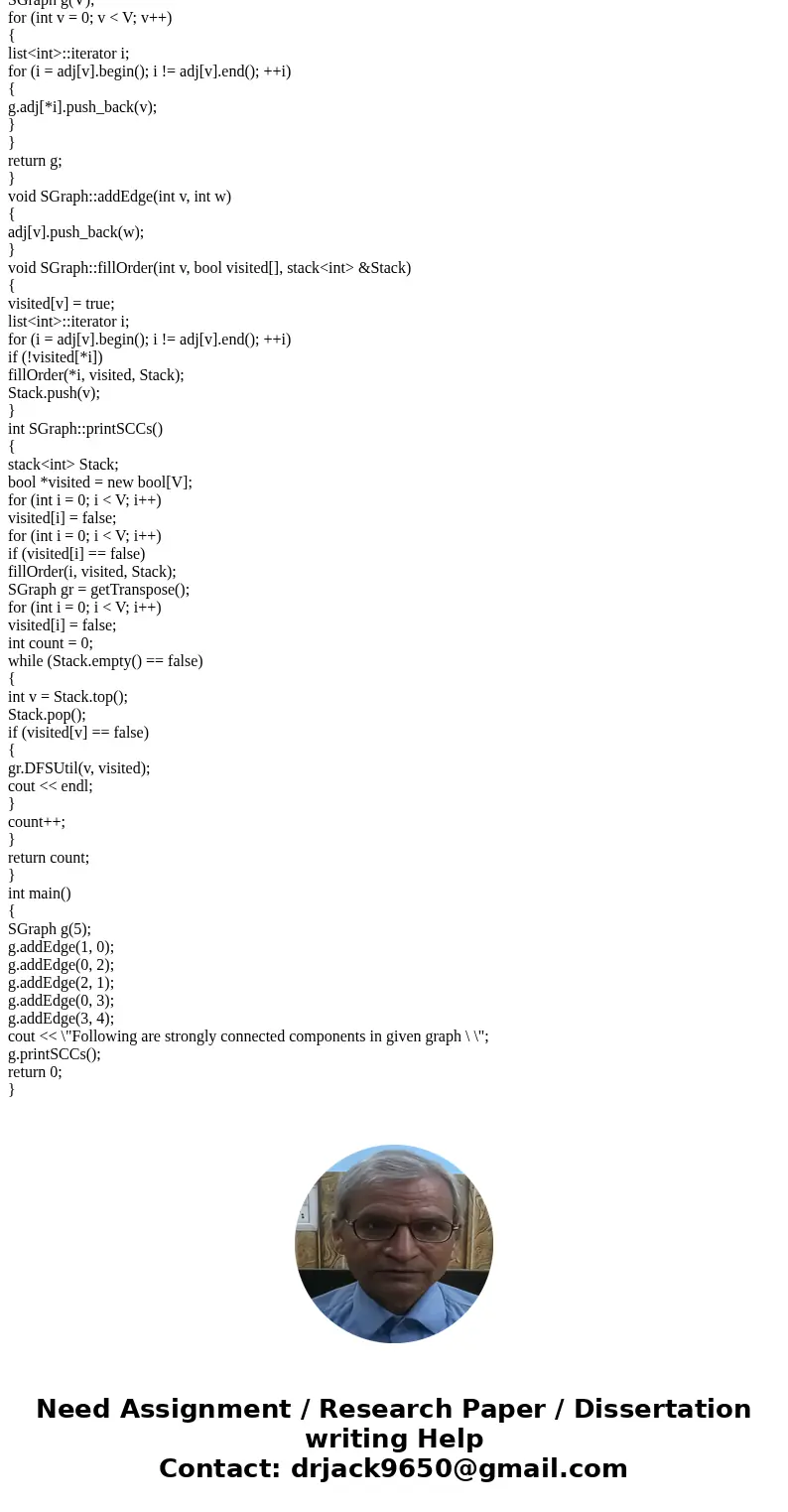 Your Tasks: Advance Part Task 1. Write a function that determines whether the graph is strongly connected or not. A graph is strongly connected if and only if e