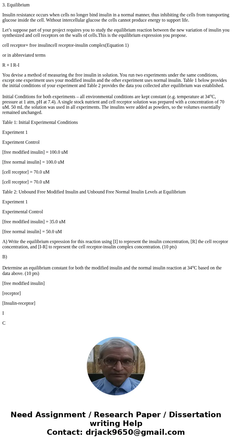 3. Equilibrium Insulin resistance occurs when cells no longer bind insulin in a normal manner, thus inhibiting the cells from transporting glucose inside the ce 3. Equilibrium Insulin resistance occurs when cells no longer bind insulin in a normal manner, thus inhibiting the cells from transporting glucose inside the ce