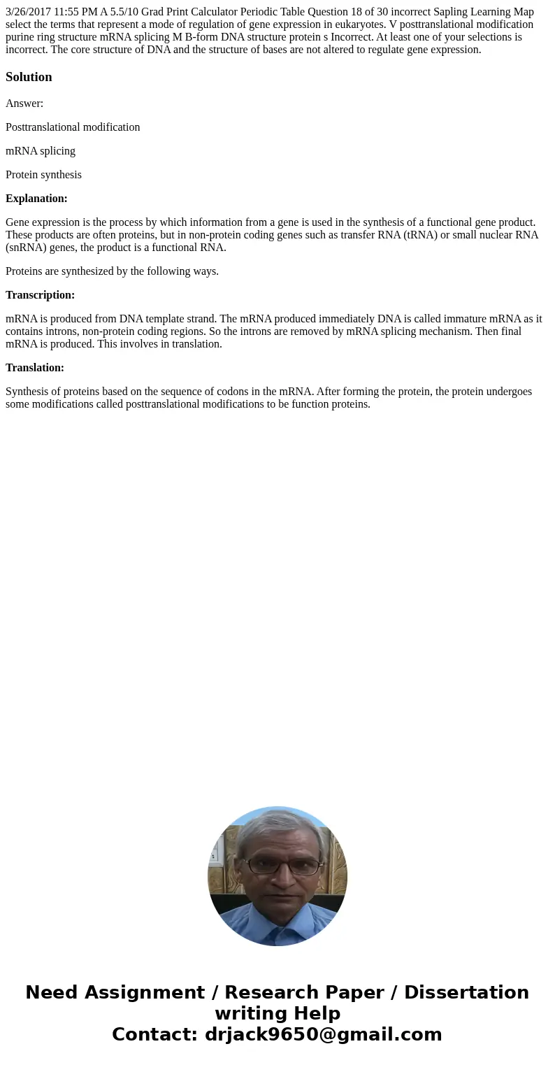  3/26/2017 11:55 PM A 5.5/10 Grad Print Calculator Periodic Table Question 18 of 30 incorrect Sapling Learning Map select the terms that represent a mode of reg