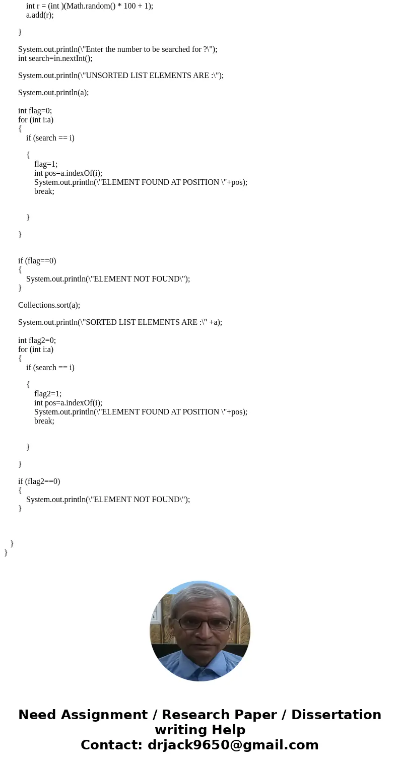 A program that generates random numbers that are between 1 and 100, then searches for the values. /************************************************************* A program that generates random numbers that are between 1 and 100, then searches for the values. /*************************************************************