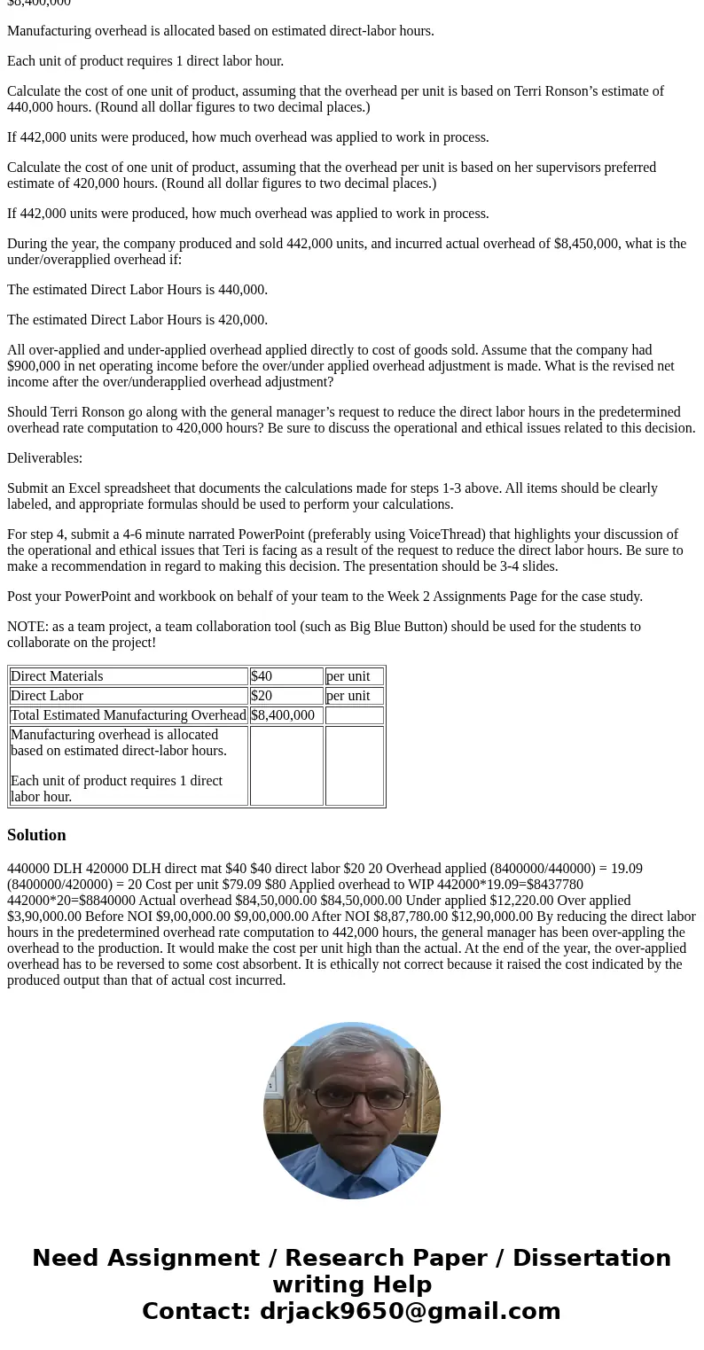 CASE 3–18 Ethics and the Manager [Course Objective B] Terri Ronsin had recently been transferred to the Home Security Systems Division of National Home Products