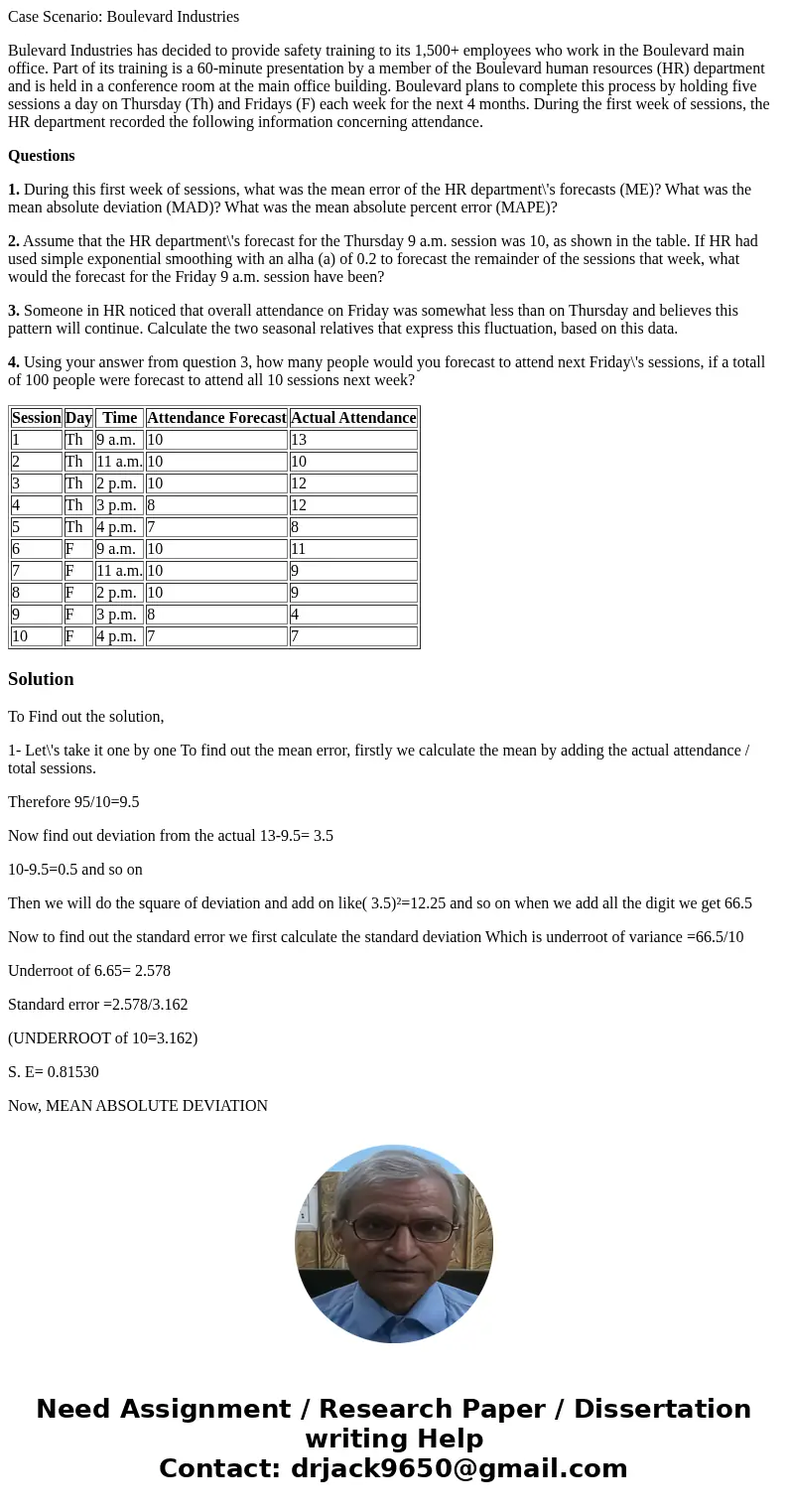 Case Scenario: Boulevard Industries Bulevard Industries has decided to provide safety training to its 1,500+ employees who work in the Boulevard main office. Pa Case Scenario: Boulevard Industries Bulevard Industries has decided to provide safety training to its 1,500+ employees who work in the Boulevard main office. Pa