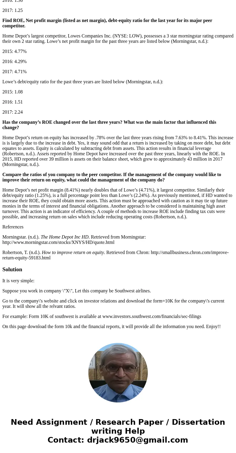 Could someone help me in answering this question In looking at the information posted by other students, consider the ratios experienced by their company and th