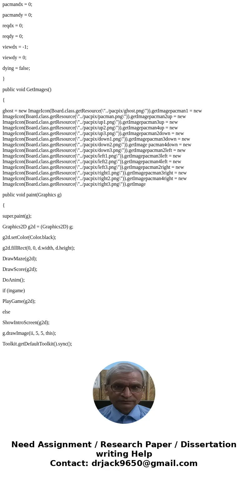 Create Pac man in java using GUI and applets. Solutionpackage pacman; import java.awt.BasicStroke; import java.awt.Color; import java.awt.Dimension; import jav  Create Pac man in java using GUI and applets. Solutionpackage pacman; import java.awt.BasicStroke; import java.awt.Color; import java.awt.Dimension; import jav
