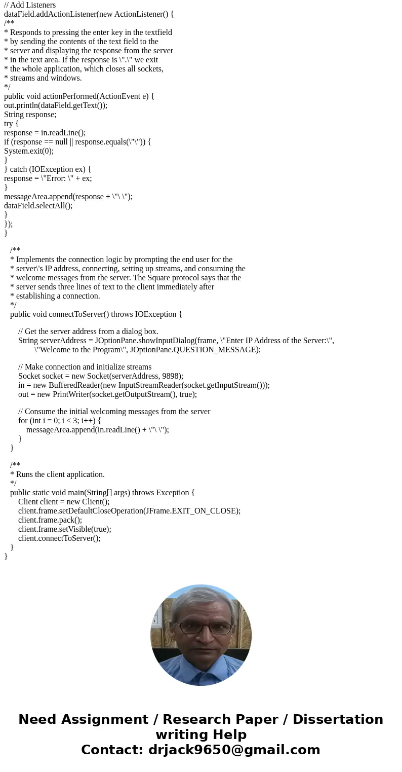 For this activity, you will submit two .java files. You will need to run two classes simultaneously for this activity. Make sure you have a compiler that is cap For this activity, you will submit two .java files. You will need to run two classes simultaneously for this activity. Make sure you have a compiler that is cap