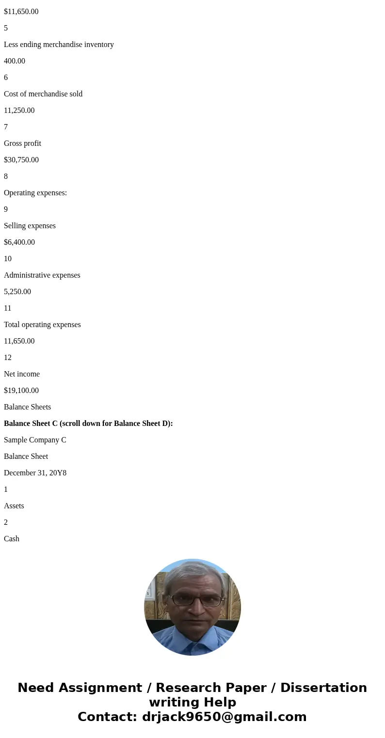 I\'ll rate posting for sec times just do last parts like cost and balance sheet ( account balance and cost incurred ) that\'s it ready question carefully then a