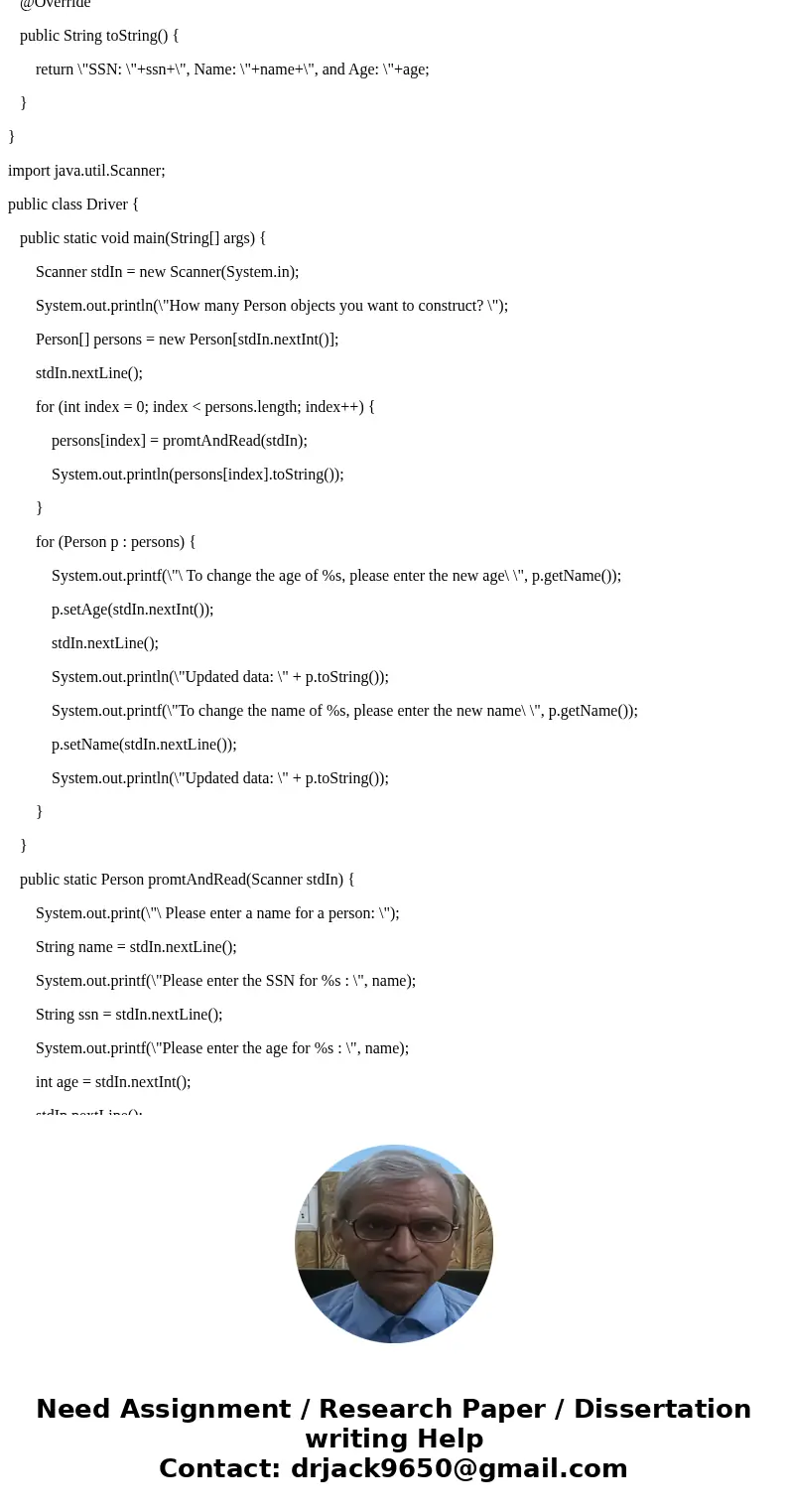 import java.util.Scanner; public class Driver { public static void main(String[] args) { Scanner stdIn = new Scanner(System.in); System.out.println(\