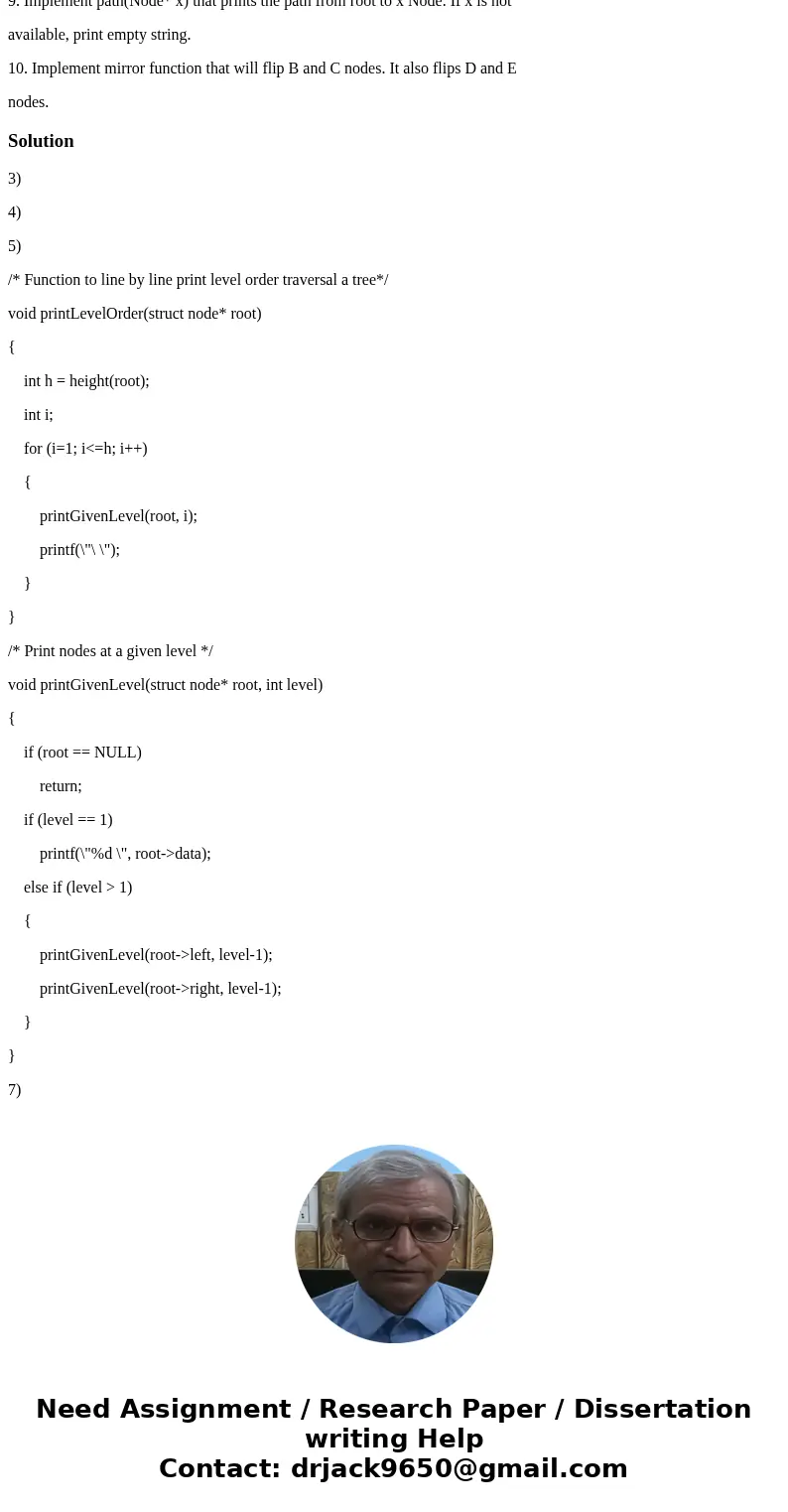 IN C++ 1. Implement a node class for Binary Tree (BT). Each node should record its parent node, left and right child nodes. 2. Manually construct a BT by follow IN C++ 1. Implement a node class for Binary Tree (BT). Each node should record its parent node, left and right child nodes. 2. Manually construct a BT by follow