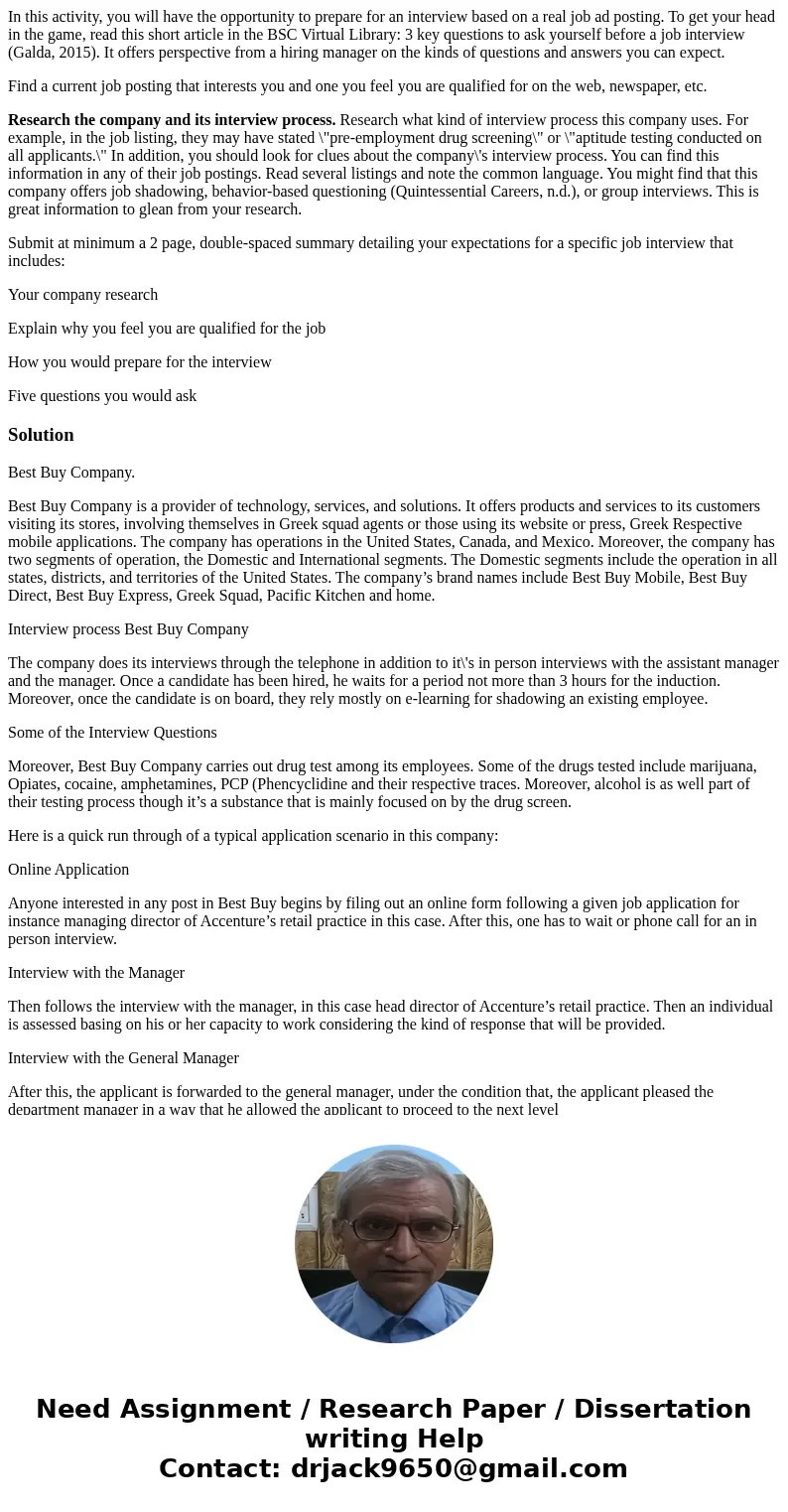 In this activity, you will have the opportunity to prepare for an interview based on a real job ad posting. To get your head in the game, read this short articl