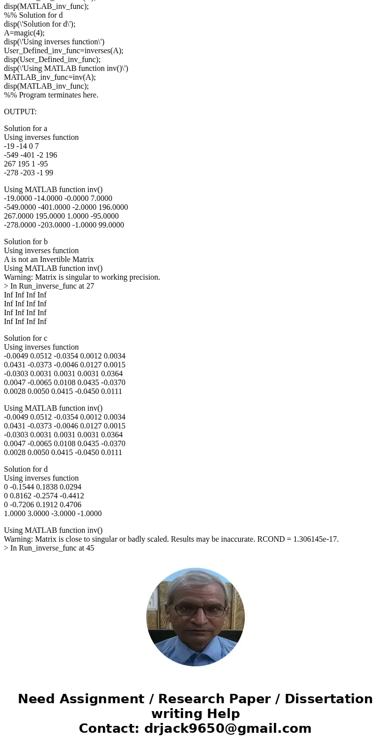 In this part of the project, you will create a function that returns an inverse of an invertible function A by implementing the row reduction algorithm. **Crea  In this part of the project, you will create a function that returns an inverse of an invertible function A by implementing the row reduction algorithm. **Crea