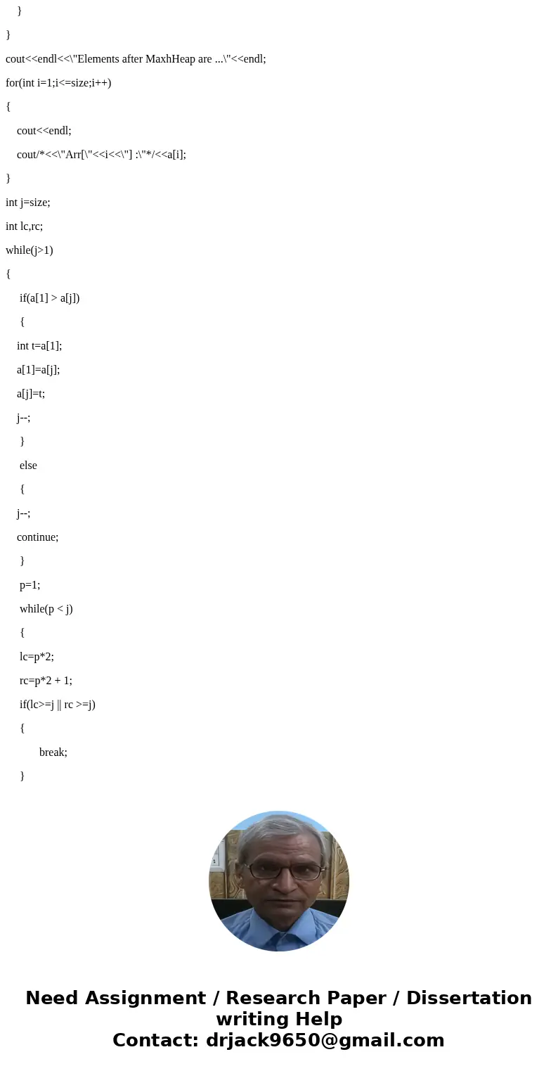 # include <iostream> # include <conio.h> #include<stdlib.h> using namespace std; int main() { //clrscr(); int a[50],size; int p,c; cout<<